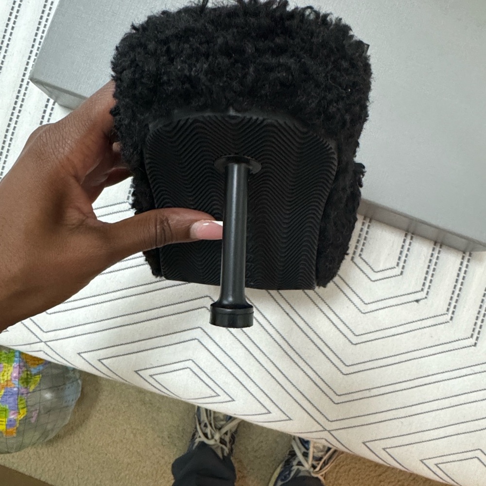 Balenciaga Women's Black Plush Mules - Picture 5 of 8